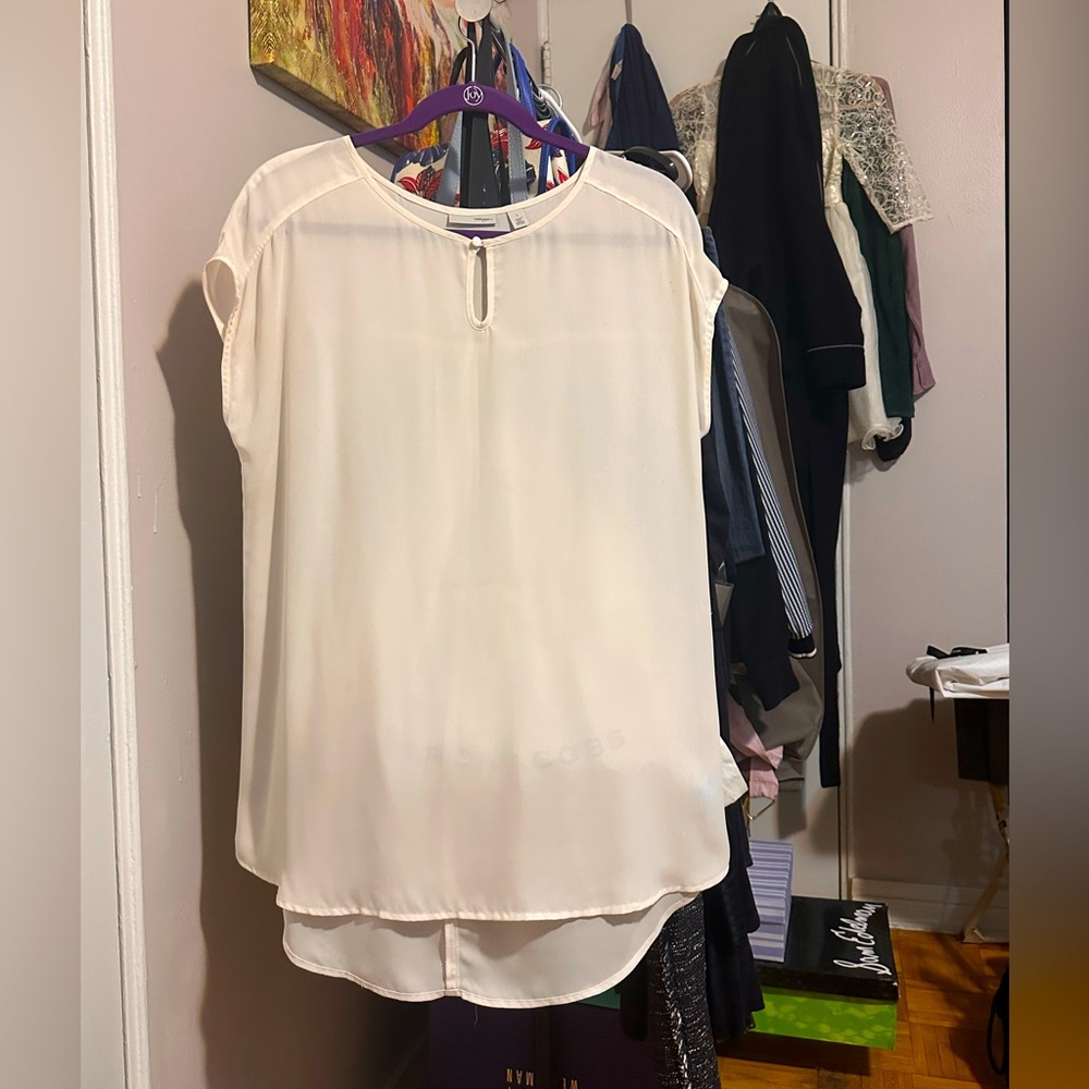 Halogen Cream Loose Fitting Blouse